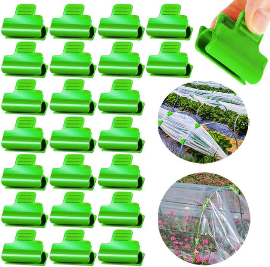 24pcs 19mm Garden Clamp, Greenhouse PVC Tube Clip for 18-20mm Pole