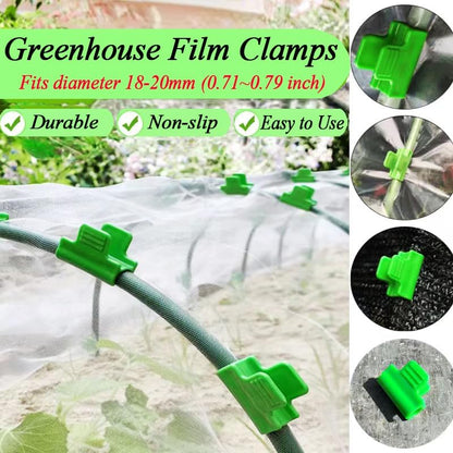 24pcs 19mm Garden Clamp, Greenhouse PVC Tube Clip for 18-20mm Pole