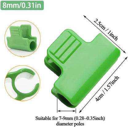 24pcs 19mm Garden Clamp, Greenhouse PVC Tube Clip for 18-20mm Pole
