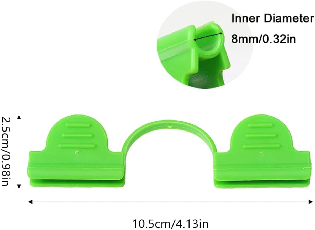 24pcs 19mm Garden Clamp, Greenhouse PVC Tube Clip for 18-20mm Pole