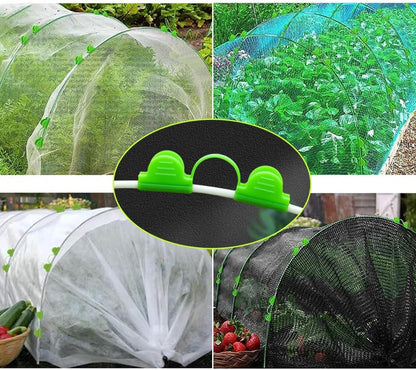 24pcs 19mm Garden Clamp, Greenhouse PVC Tube Clip for 18-20mm Pole