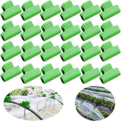 24pcs 19mm Garden Clamp, Greenhouse PVC Tube Clip for 18-20mm Pole