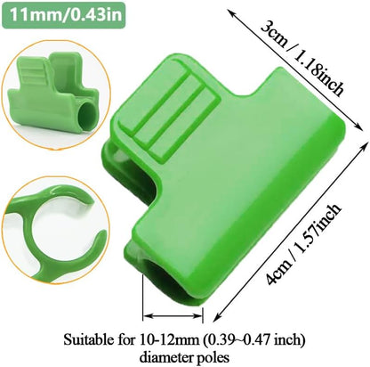24pcs 19mm Garden Clamp, Greenhouse PVC Tube Clip for 18-20mm Pole