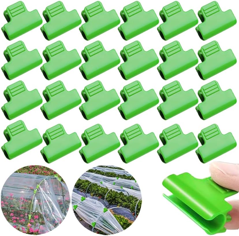 24pcs 19mm Garden Clamp, Greenhouse PVC Tube Clip for 18-20mm Pole