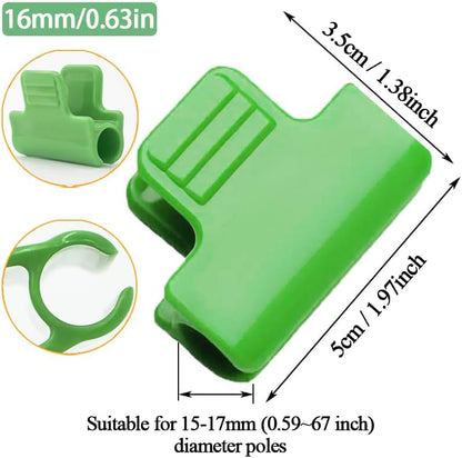 24pcs 19mm Garden Clamp, Greenhouse PVC Tube Clip for 18-20mm Pole