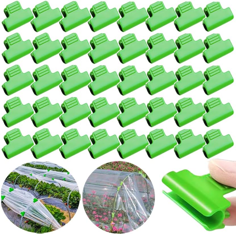 24pcs 19mm Garden Clamp, Greenhouse PVC Tube Clip for 18-20mm Pole