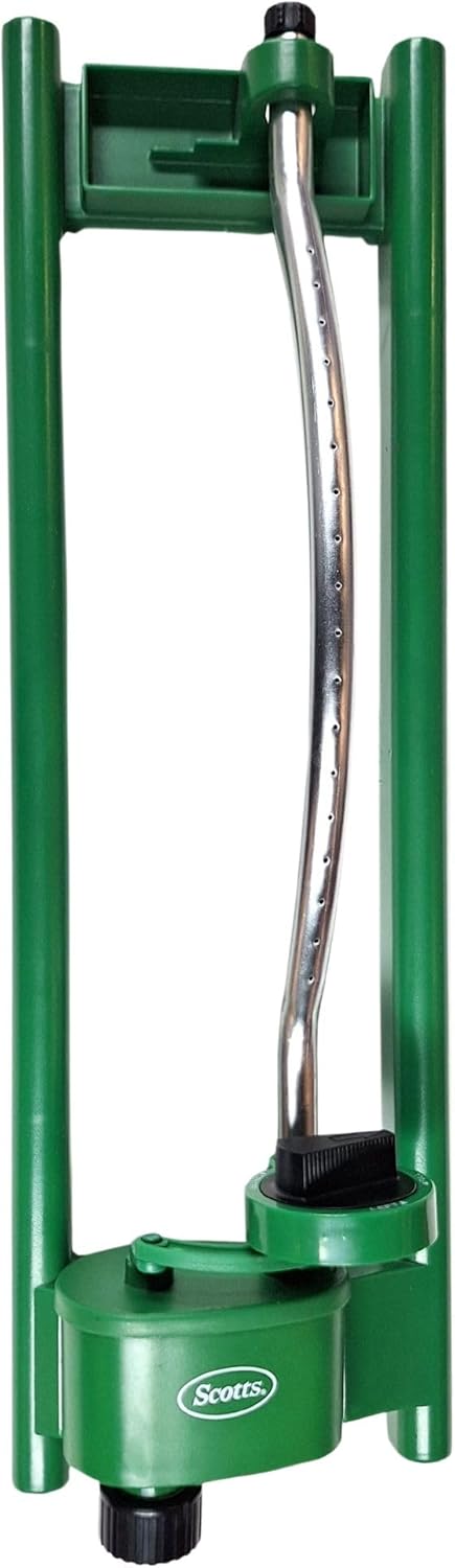 18-Hole Oscillating Sprinkler – Adjustable Lawn Sprinkler with 18 Precision Nozzles, Wide Stable Base, and Custom Watering Range for Lawns and Gardens
