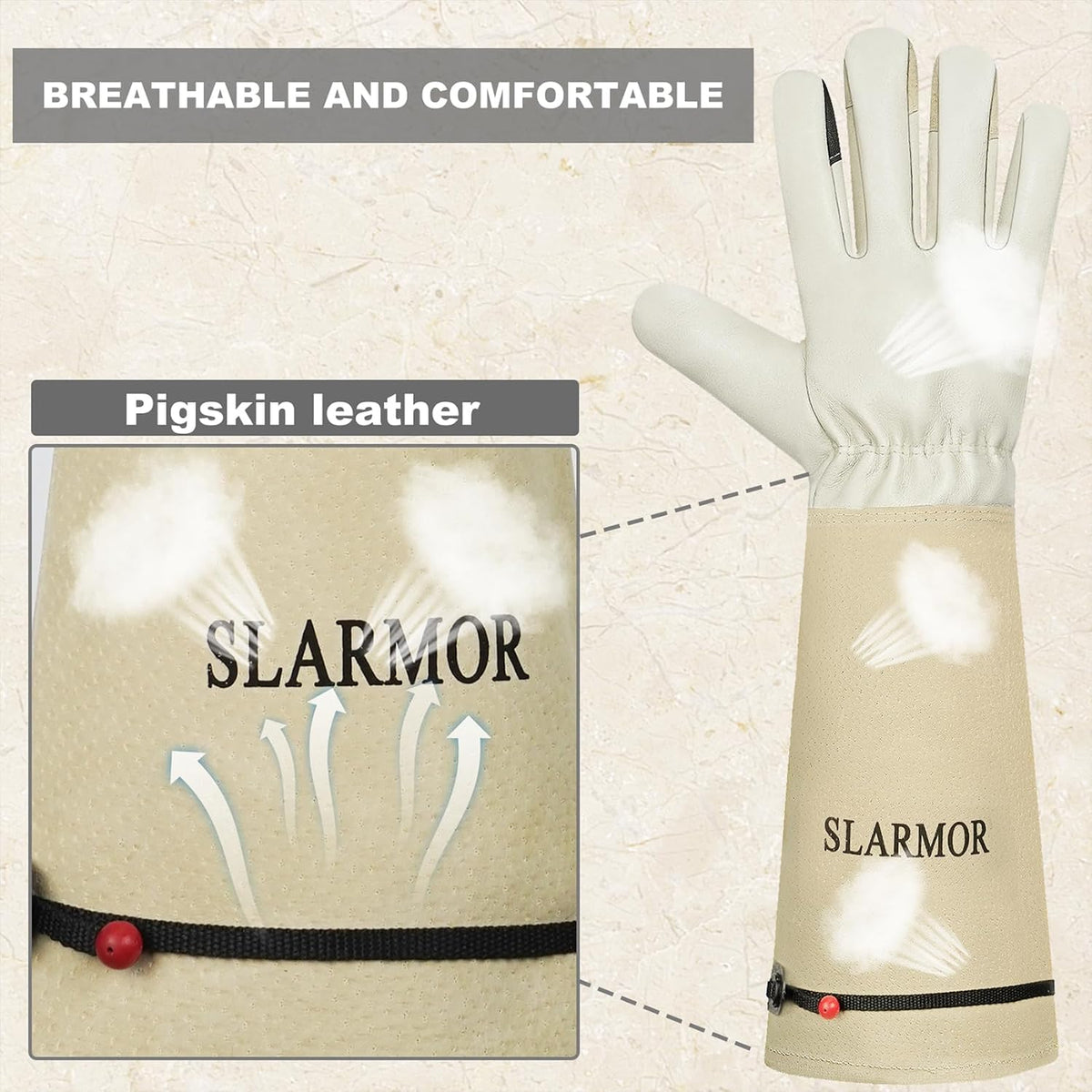 Gardening Gloves for Women Men, Long Thorn Proof Rose Pruning Glove
