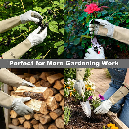 Gardening Gloves for Women Men, Long Thorn Proof Rose Pruning Glove