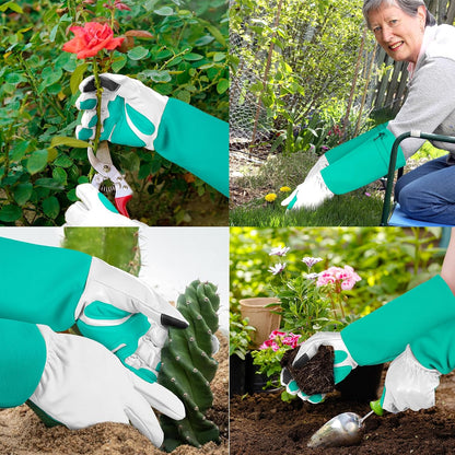 Gardening Gloves for Women Men, Long Thorn Proof Rose Pruning Glove