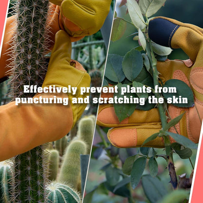 Gardening Gloves for Women Men, Long Thorn Proof Rose Pruning Glove