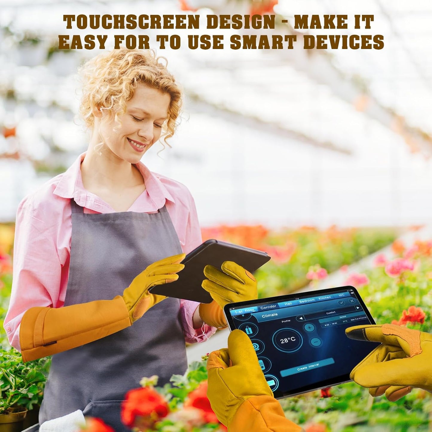 Gardening Gloves for Women Men, Long Thorn Proof Rose Pruning Glove