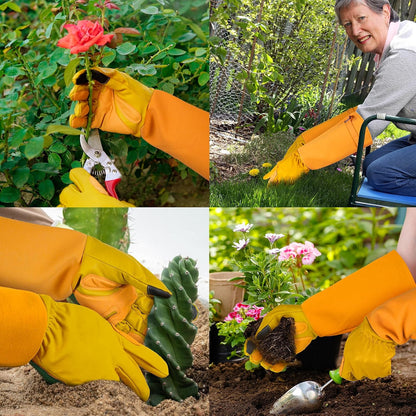 Gardening Gloves for Women Men, Long Thorn Proof Rose Pruning Glove