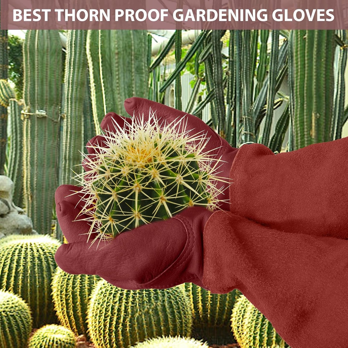 Gardening Gloves for Women Men, Long Thorn Proof Rose Pruning Glove