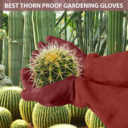 Gardening Gloves for Women Men, Long Thorn Proof Rose Pruning Glove