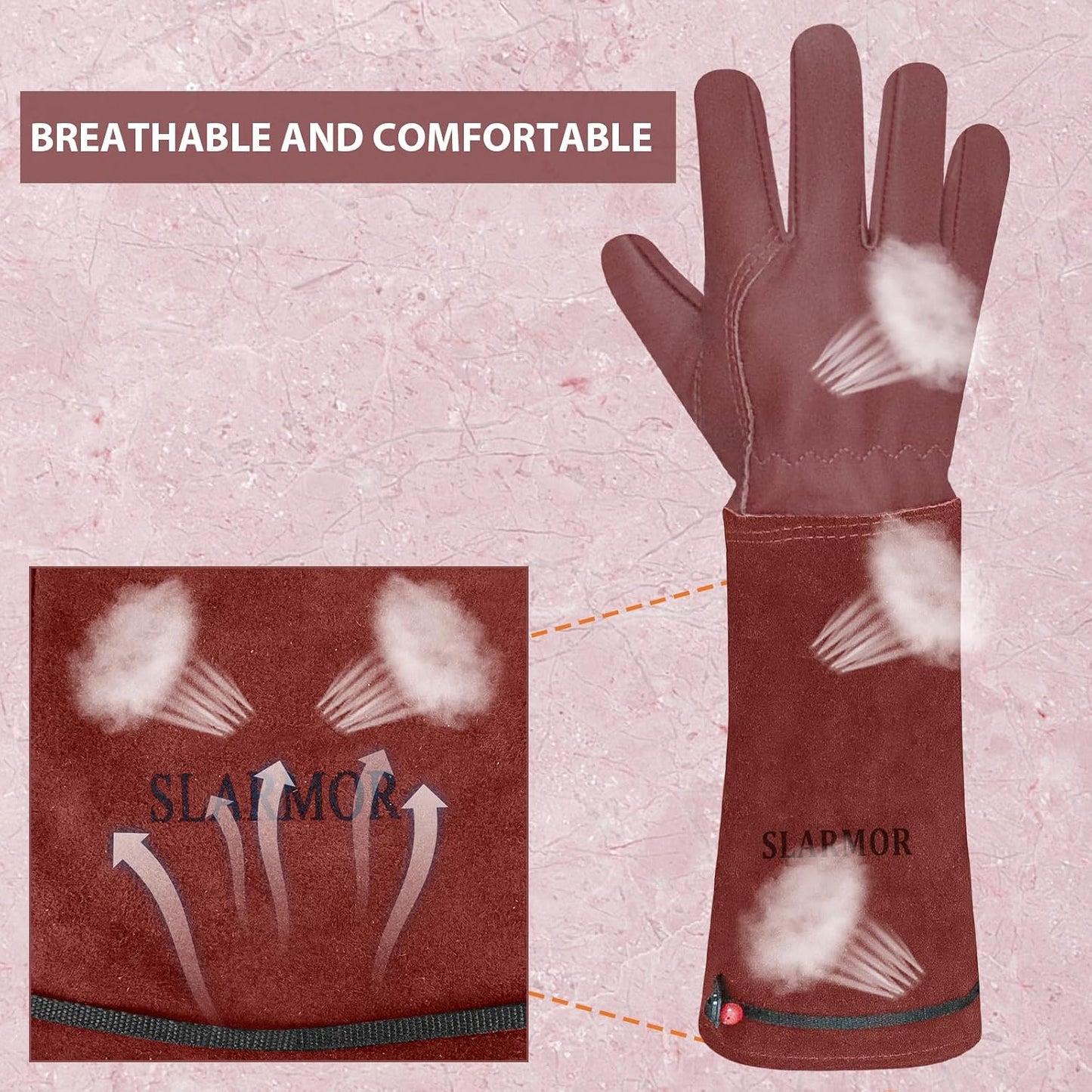 Gardening Gloves for Women Men, Long Thorn Proof Rose Pruning Glove