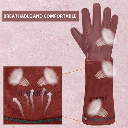Gardening Gloves for Women Men, Long Thorn Proof Rose Pruning Glove