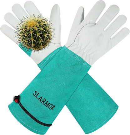 Gardening Gloves for Women Men, Long Thorn Proof Rose Pruning Glove
