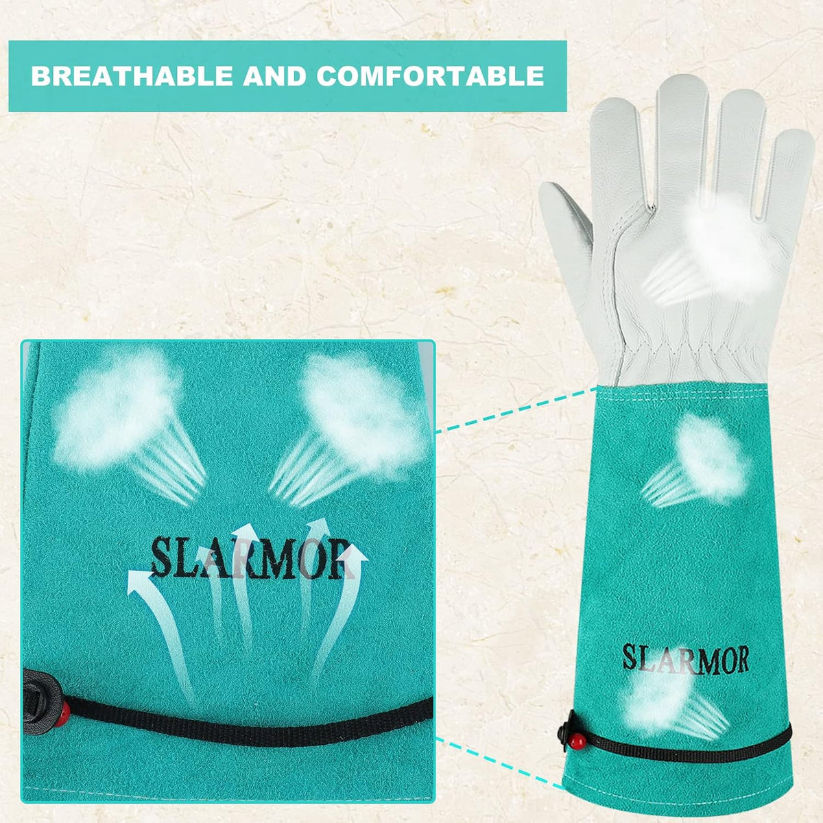 Gardening Gloves for Women Men, Long Thorn Proof Rose Pruning Glove