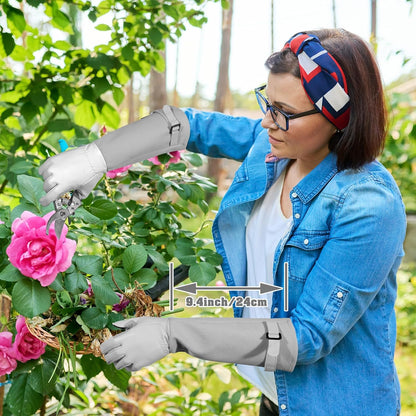 Gardening Gloves for Women Men, Long Thorn Proof Rose Pruning Glove