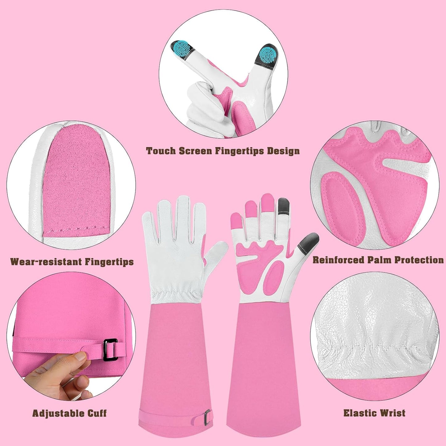 Gardening Gloves for Women Men, Long Thorn Proof Rose Pruning Glove