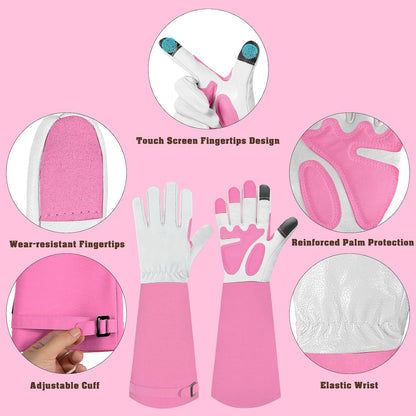 Gardening Gloves for Women Men, Long Thorn Proof Rose Pruning Glove