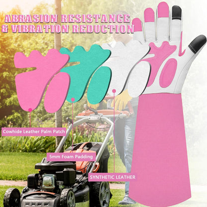 Gardening Gloves for Women Men, Long Thorn Proof Rose Pruning Glove