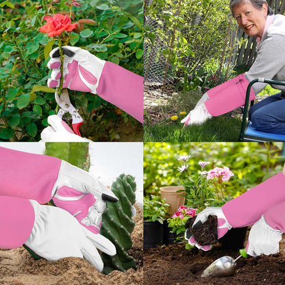 Gardening Gloves for Women Men, Long Thorn Proof Rose Pruning Glove