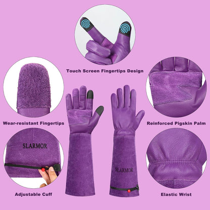 Gardening Gloves for Women Men, Long Thorn Proof Rose Pruning Glove