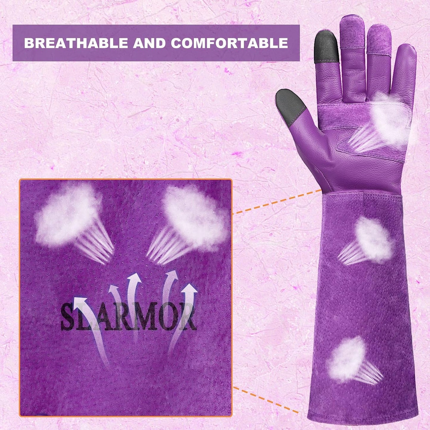Gardening Gloves for Women Men, Long Thorn Proof Rose Pruning Glove