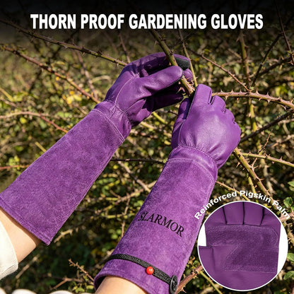 Gardening Gloves for Women Men, Long Thorn Proof Rose Pruning Glove