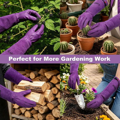 Gardening Gloves for Women Men, Long Thorn Proof Rose Pruning Glove