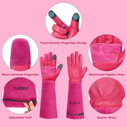 Gardening Gloves for Women Men, Long Thorn Proof Rose Pruning Glove