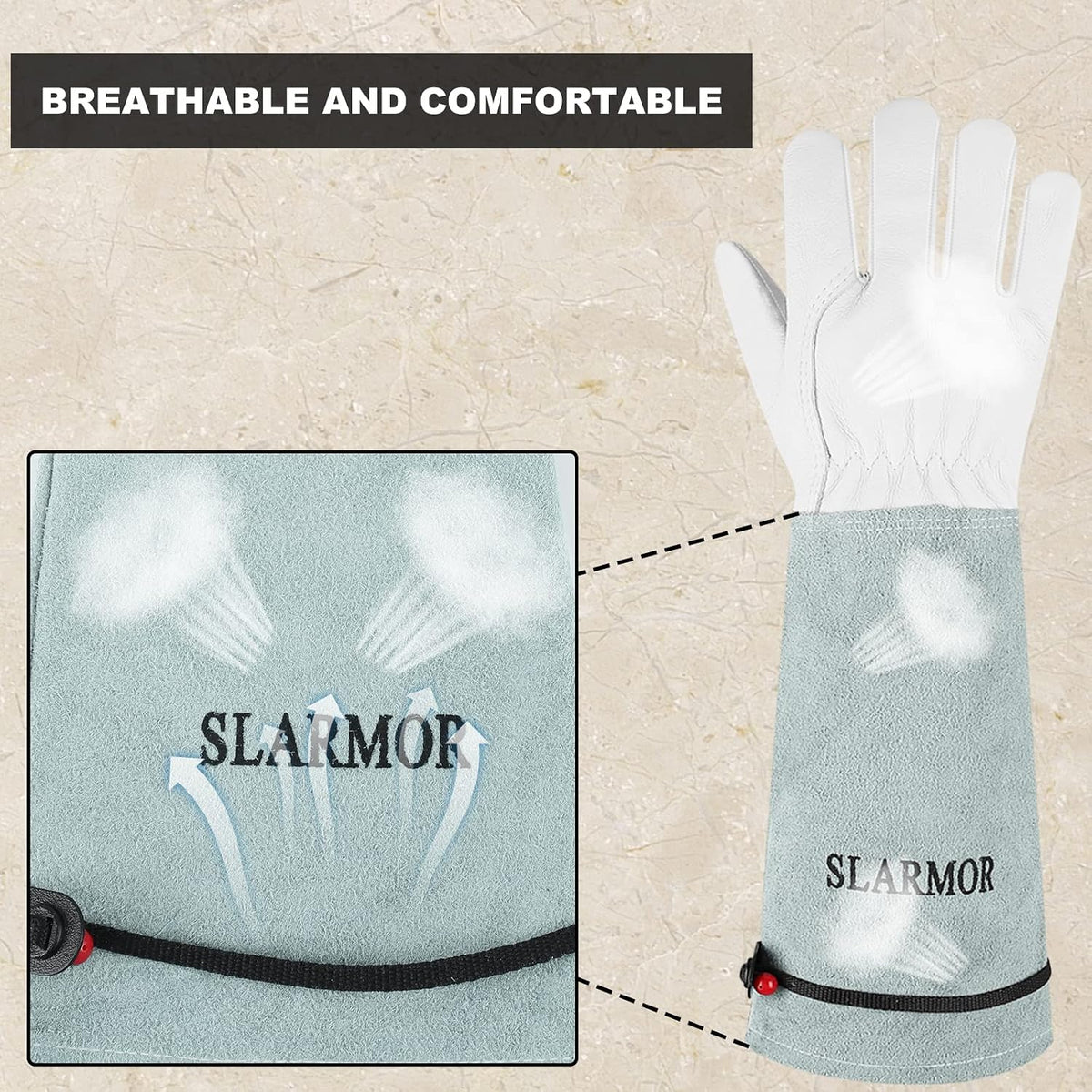 Gardening Gloves for Women Men, Long Thorn Proof Rose Pruning Glove