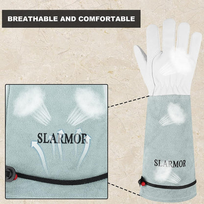 Gardening Gloves for Women Men, Long Thorn Proof Rose Pruning Glove