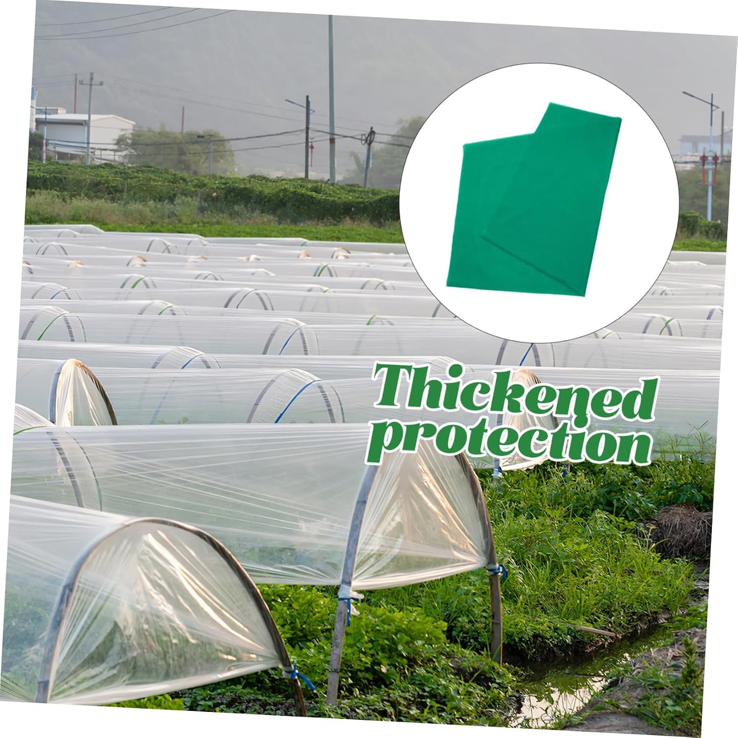 Plant Frost Cover Thickened Non-Woven Vegetable Insulation Blanket for Outdoor Use Reusable Floating Row and Breathable