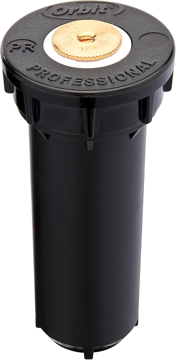 80330 2" Professional Series Adjustable Pressure-Regulating Spray Sprinkler Body with Brass 15' x 5' Center-Strip Pattern Nozzle