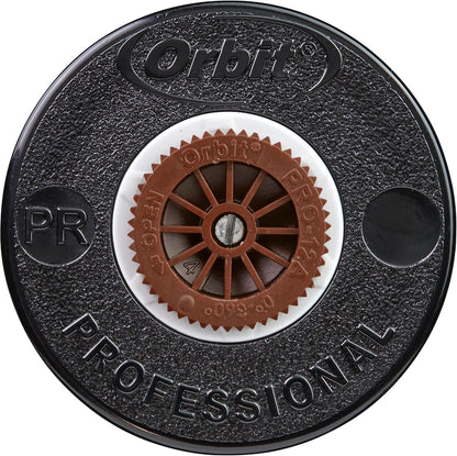 80330 2" Professional Series Adjustable Pressure-Regulating Spray Sprinkler Body with Brass 15' x 5' Center-Strip Pattern Nozzle