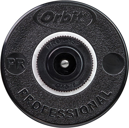 80330 2" Professional Series Adjustable Pressure-Regulating Spray Sprinkler Body with Brass 15' x 5' Center-Strip Pattern Nozzle