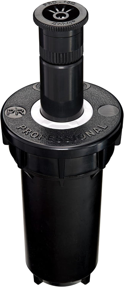 80330 2" Professional Series Adjustable Pressure-Regulating Spray Sprinkler Body with Brass 15' x 5' Center-Strip Pattern Nozzle