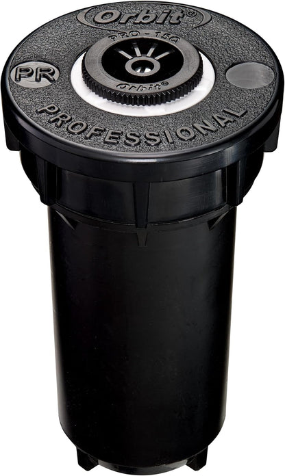 80330 2" Professional Series Adjustable Pressure-Regulating Spray Sprinkler Body with Brass 15' x 5' Center-Strip Pattern Nozzle