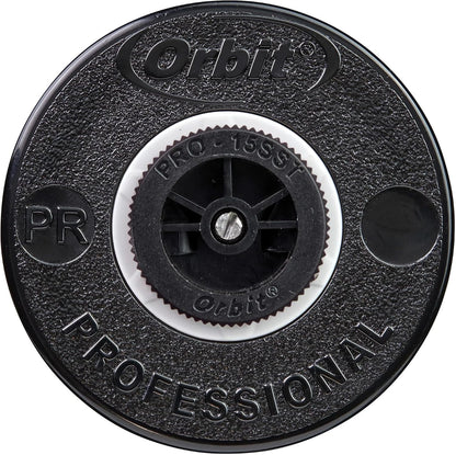 80330 2" Professional Series Adjustable Pressure-Regulating Spray Sprinkler Body with Brass 15' x 5' Center-Strip Pattern Nozzle