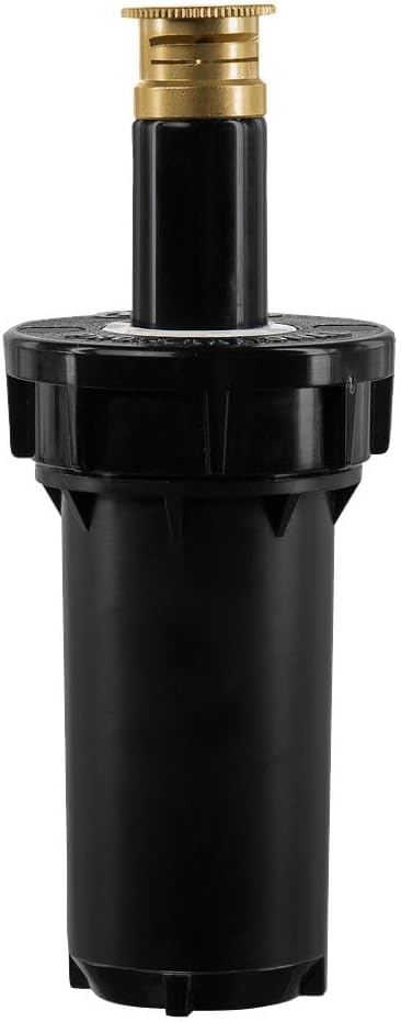 80330 2" Professional Series Adjustable Pressure-Regulating Spray Sprinkler Body with Brass 15' x 5' Center-Strip Pattern Nozzle