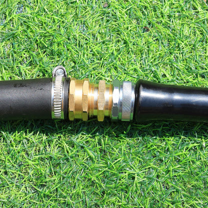 Solid brass Garden Hose Fittings Connectors Adapter Heavy Duty Brass Repair double male to male faucet leader coupler dual water hose connector(3/4" GHT Double Male) 2 Pcs