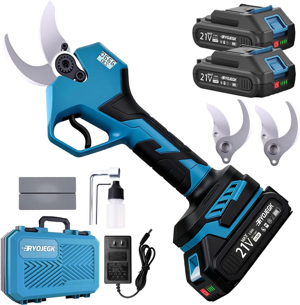 1.6" Brushless Electric Pruning Shears with 2x2.0Ah Battery