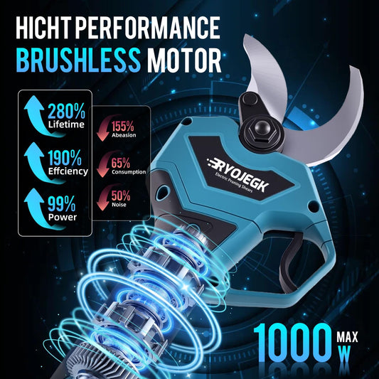 1.6" Brushless Electric Pruning Shears with 2x2.0Ah Battery