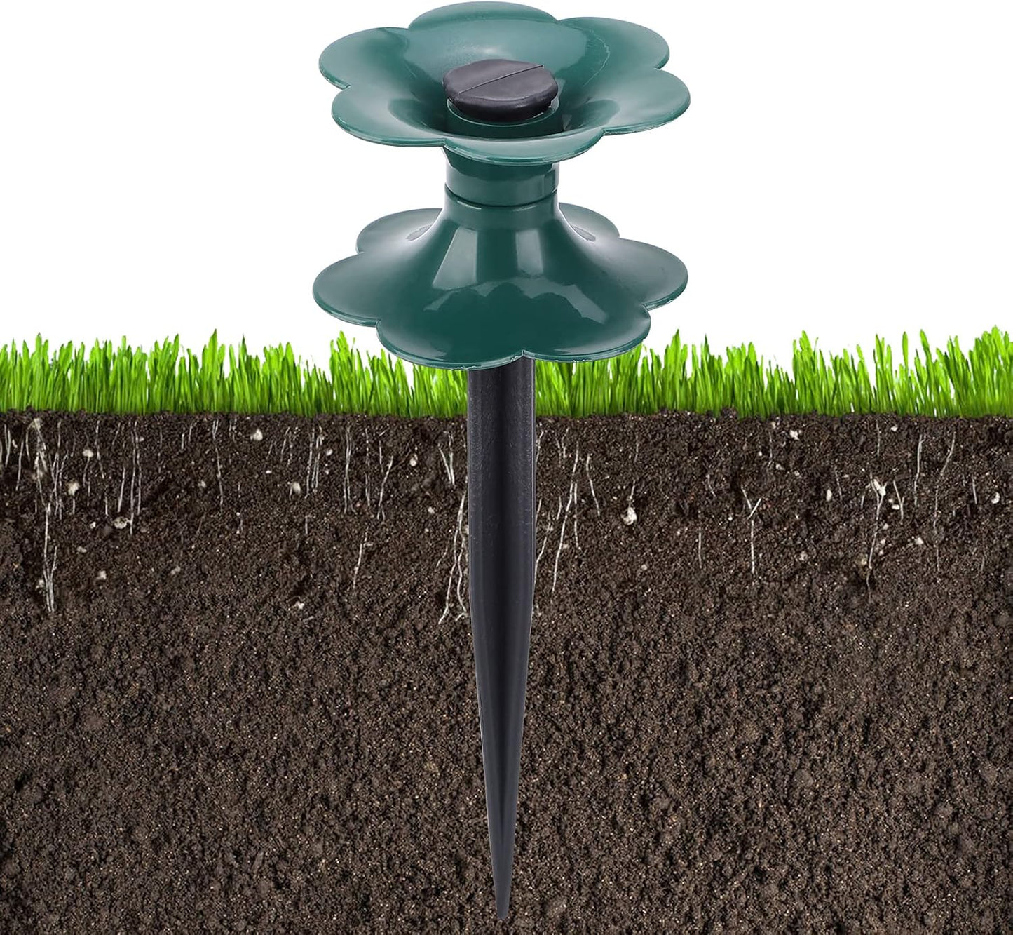 Garden Hose Guide Spikes, 4 Pack Hose Guide Garden Water Hoses Spike Garden Stakes Long Plastic Spike Plant Saver Tool for Plant Protection Yard Garden