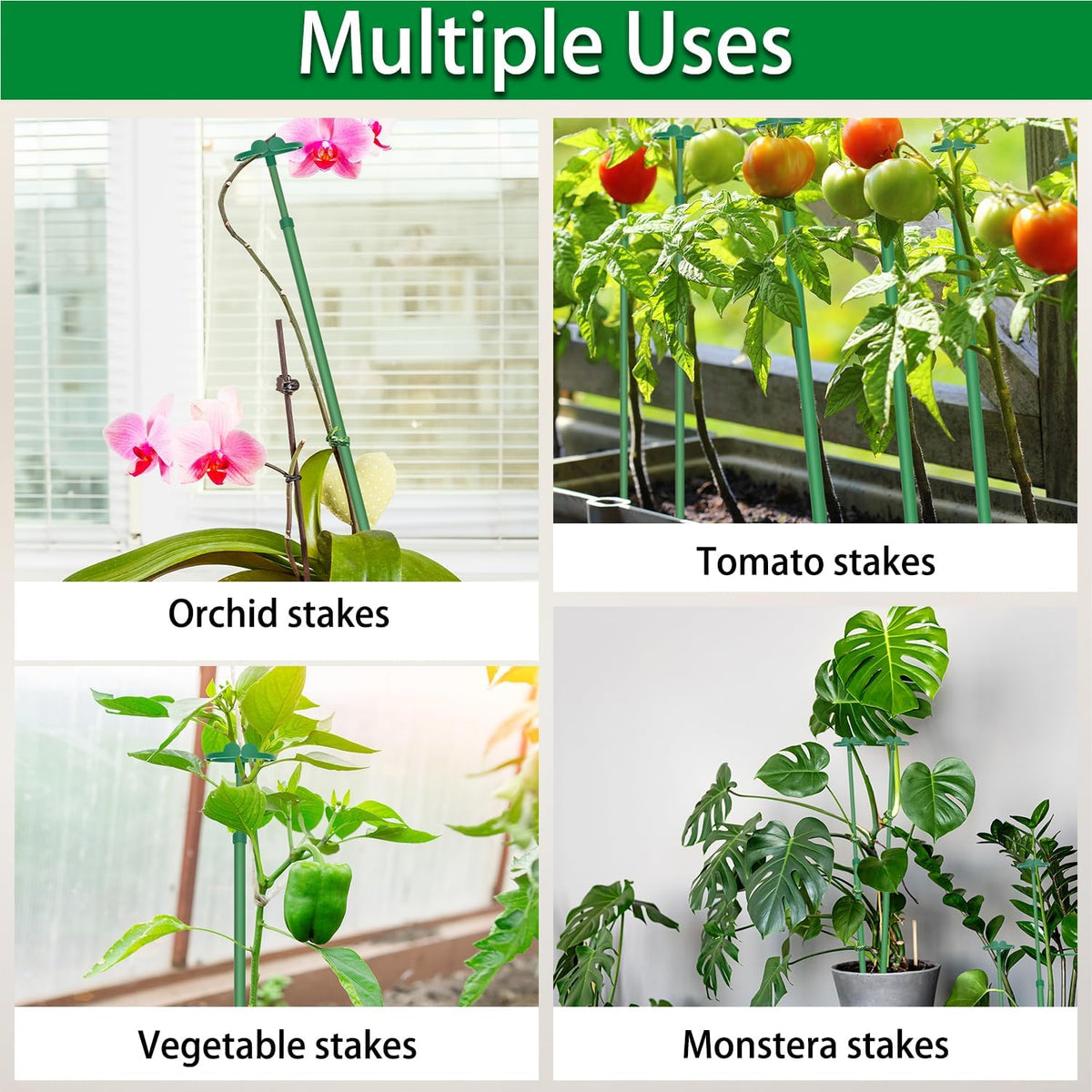 Extendable Plant Stakes,Length Scalable From17.9to42.3IN Plant SupportStake