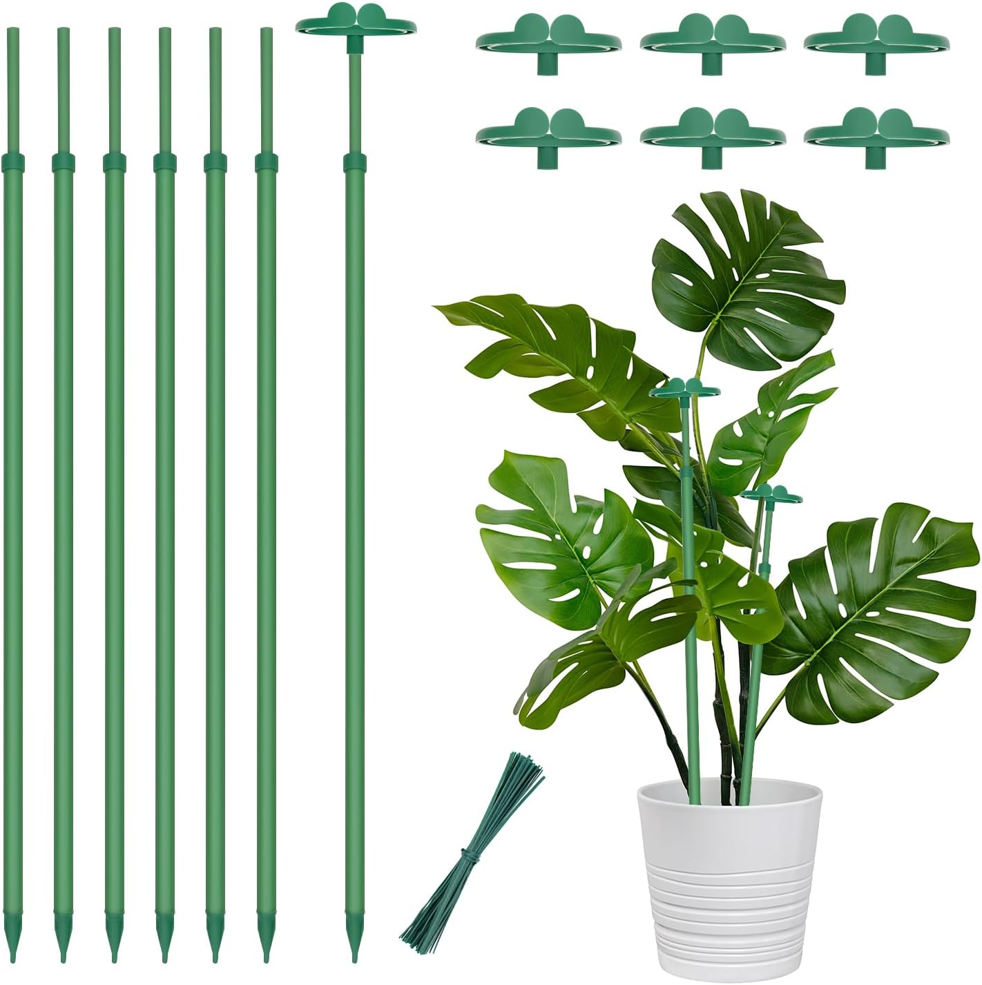 Extendable Plant Stakes,Length Scalable From17.9to42.3IN Plant SupportStake