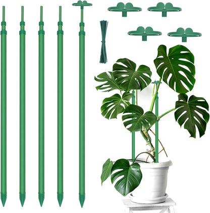 Extendable Plant Stakes,Length Scalable From17.9to42.3IN Plant SupportStake